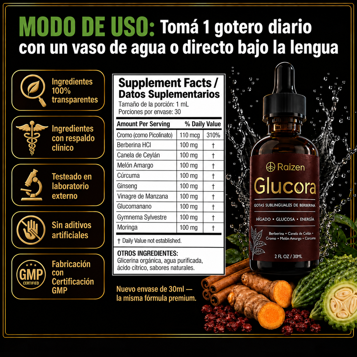 Glucora™ Nueva Fórmula | Apoyo Natural para la Glucosa, Energía y Antojos